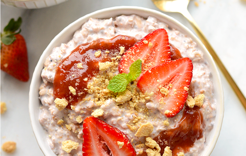 Strawberry Cheesecake Overnight Oats Strawberry Cheesecake Overnight Oats