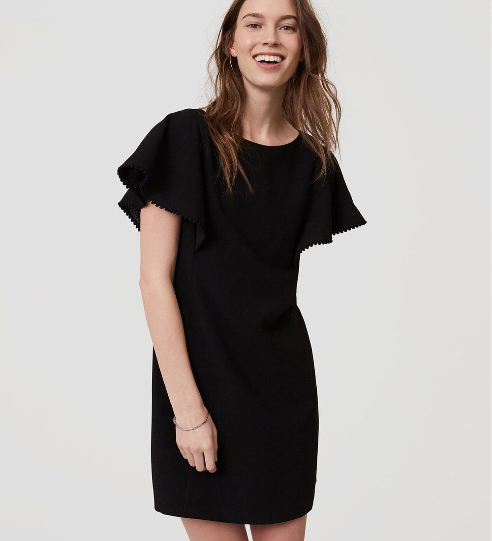 the loft black dress