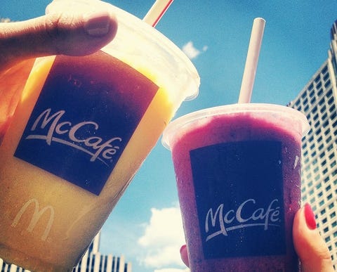 bizcochos de mcdonald's's smoothies