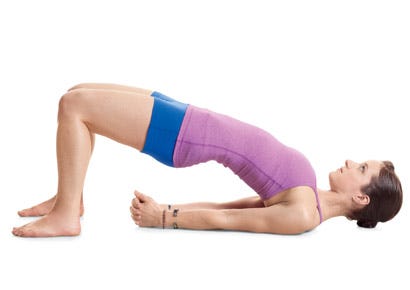 image yoga for posture: bridge pose