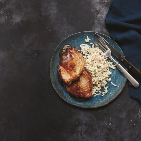 Pork Chops with Celery Root & Apple Slaw Pork Chops with Celery Root & Apple Slaw