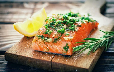 salmon with lemon