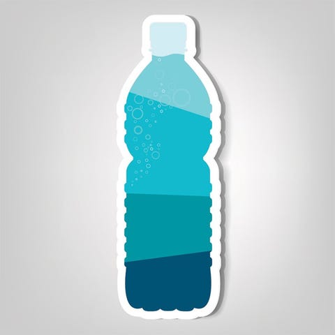 Lines on water bottle Lines on water bottle