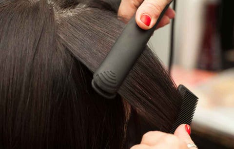 Heat styling your hair without any protection Heat styling your hair without any protection