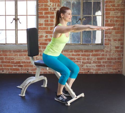 squat to chair exercise