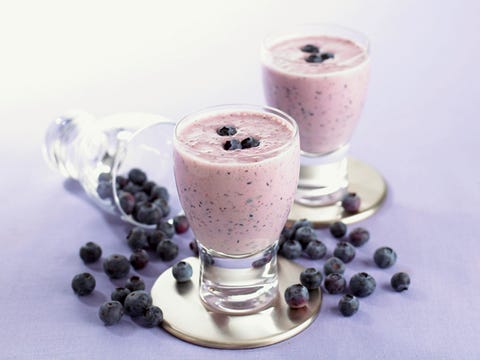 healthy smoothie recipes green tea, blueberry, and banana