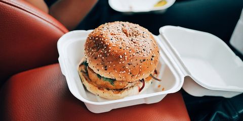 takeout burger