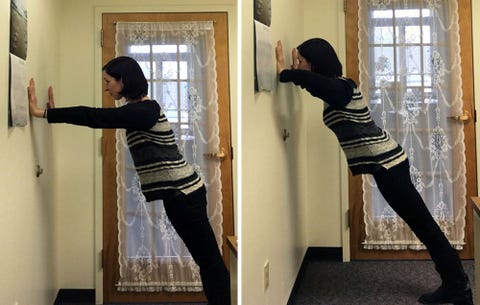 hacer flexiones contra la pared