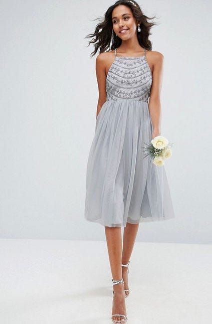 asos navy bridesmaid