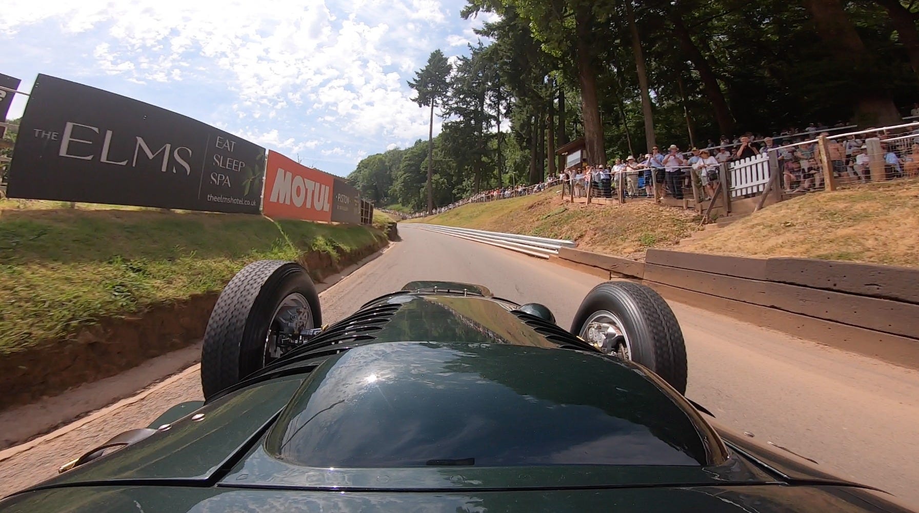 Listen to God's Own Engine, the BRM V16, Scream Up A Hillclimb Course