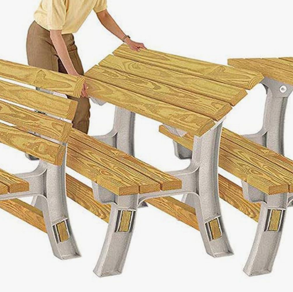 This Bench Flips Into a Picnic Table, So It Has Double the Usage for a Small Outdoor Space