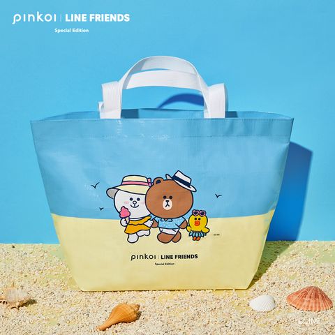 澎湖花火節xline friends推出限定商品！熊大、兔兔、莎莉海灘袋＋絨毛飲料提袋享受夏日海風