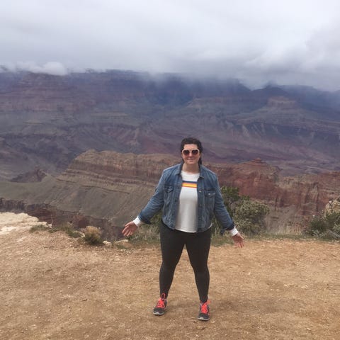 the author at a foggy grand canyon by this point it should be obvious that i'm not sure what to do with my hands in photos