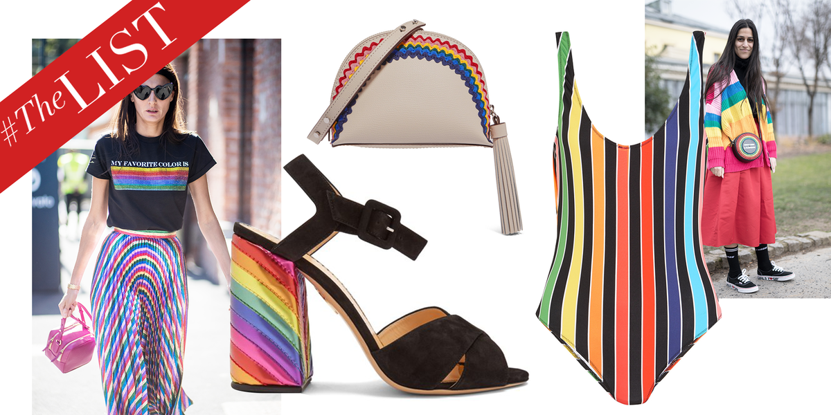 Rainbow Fashion Trend - Rainbow Striped Clothing And Accessories