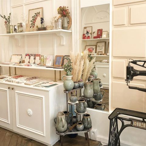 Room, Furniture, Shelf, Interior design, Hutch, Kitchen, Shelving, Cabinetry, Home, Material property, 