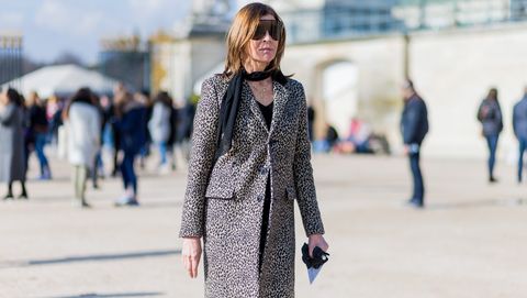 Carine Roitfeld street style coat