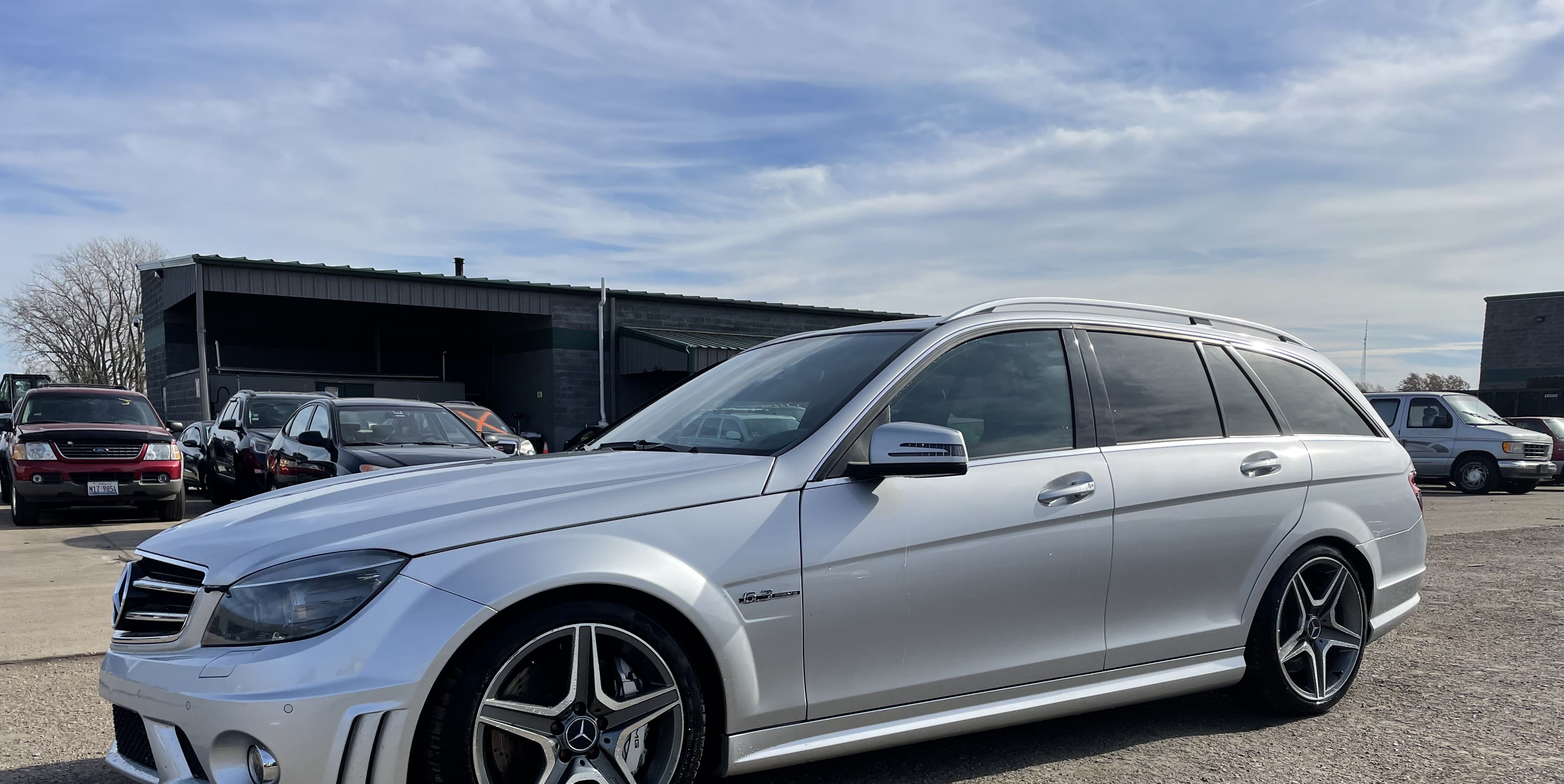 Illegally Imported Mercedes-Benz C63 Wagon Saved From the Crusher by Junkyard
