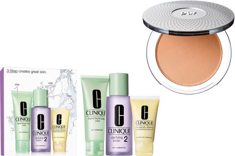 Clinique 3-Step Skincare Set and PUR Mineral Powder Foundation