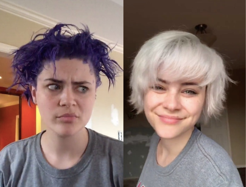 TikTokers are using *entire* bottles of purple shampoo to lighten their hair