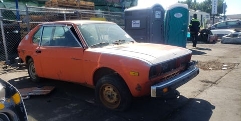 1977 fiat 128 3p in colorado junkyard