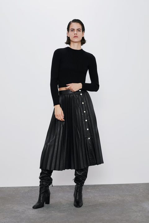 Black Leather Skirt