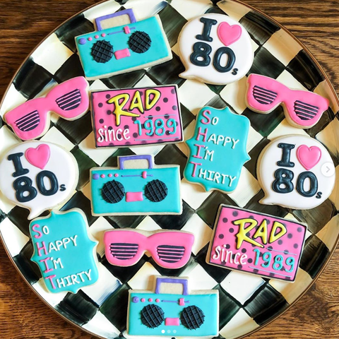 30th birthday 80s cookies