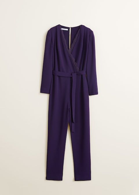 mango purple jumpsuit