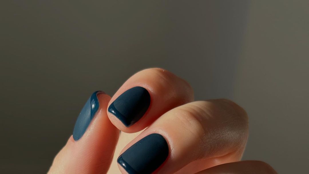 5 manicuras francesas azul marino, las uñas tendencia del otoño