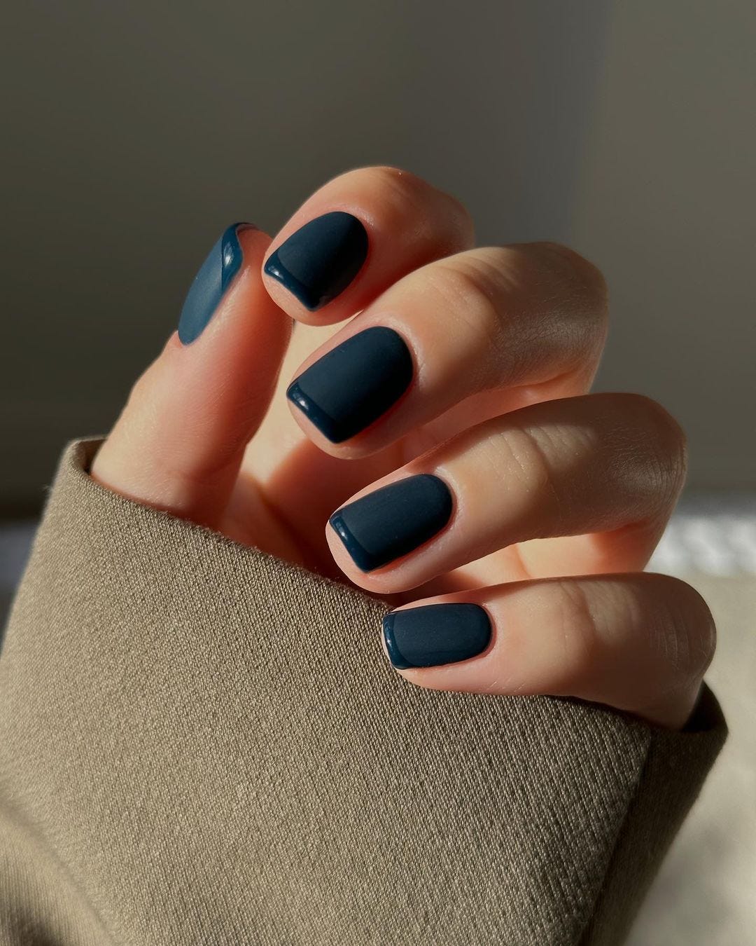 5 manicuras francesas azul marino, las uñas tendencia del otoño