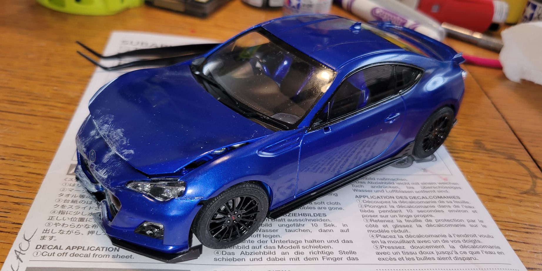 Someone Gifted Their Friend a Model of Their Wrecked Subaru BRZ for Christmas