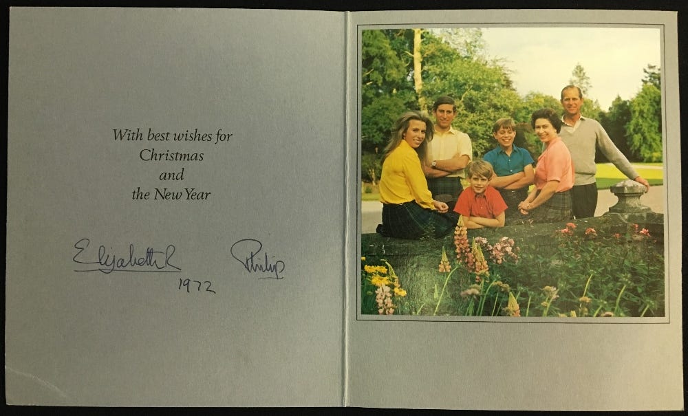 See Queen Elizabeth & Prince Philip's Christmas Cards for Staff