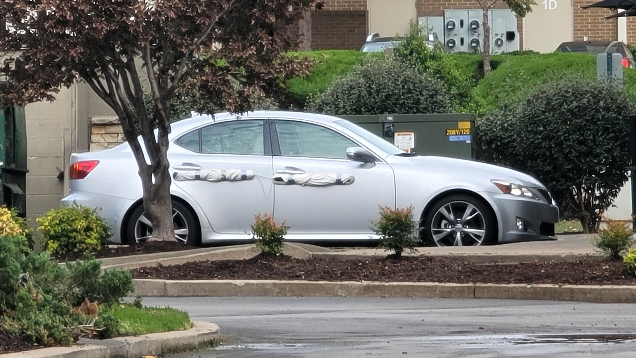 Man Causes Bomb Scare with Homemade Dent Protectors on Lexus