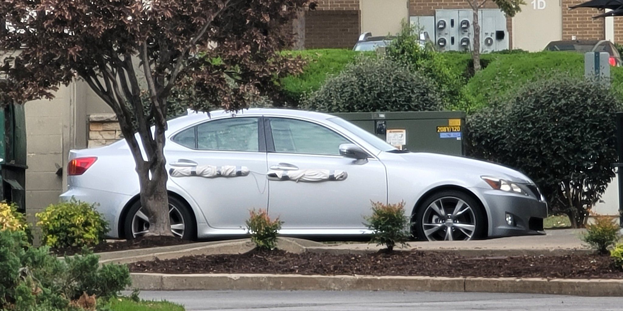 Man Causes Bomb Scare with Homemade Dent Protectors on Lexus
