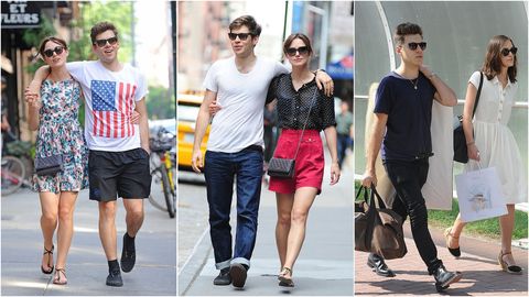 Street fashion, People, Fashion, Eyewear, Sunglasses, Footwear, Snapshot, Walking, Leg, Shorts, 