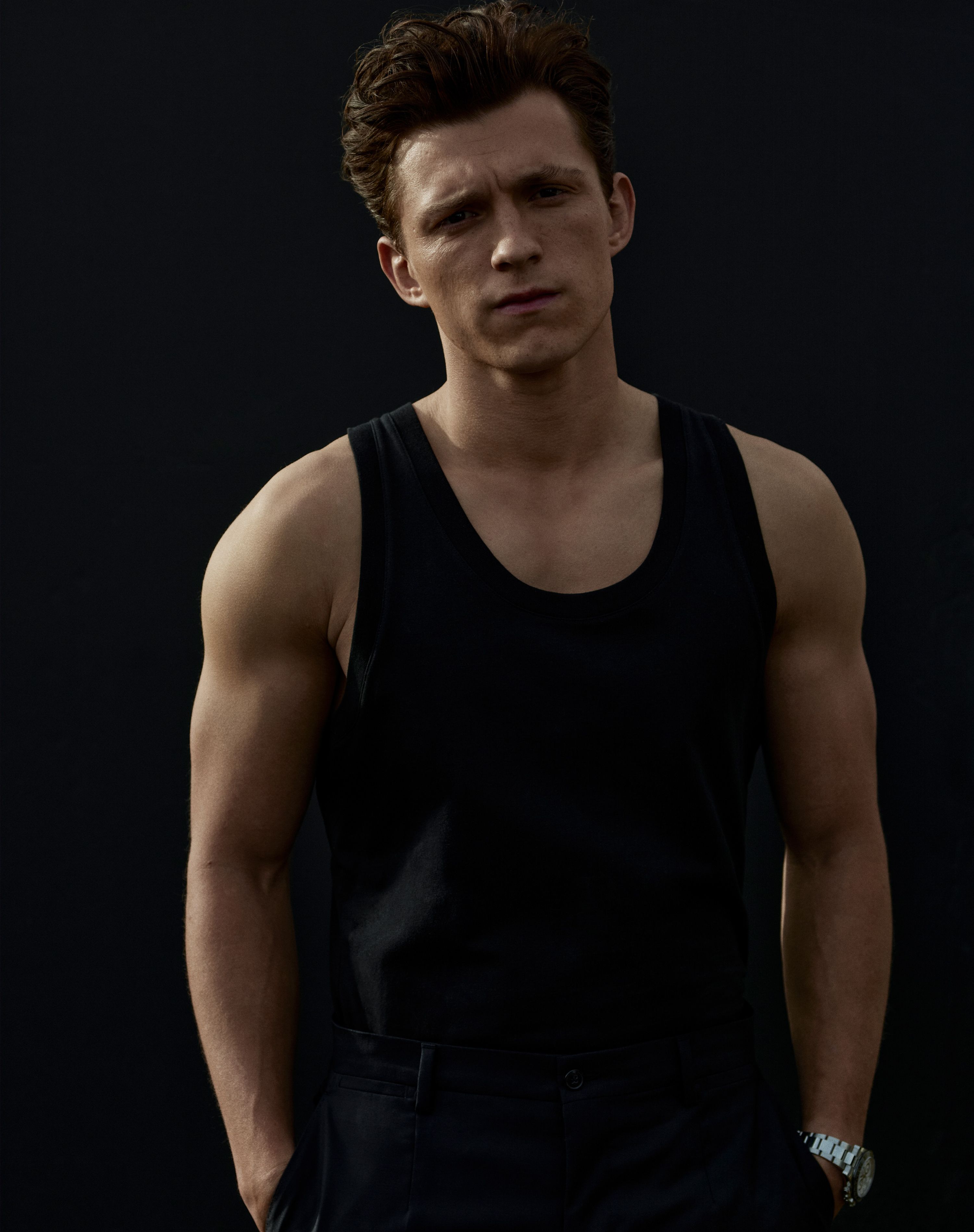 tom holland white shirt