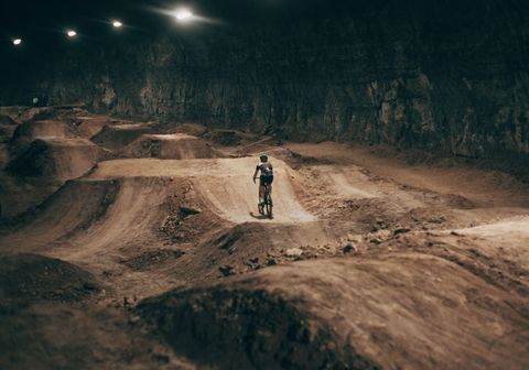 Soil, Slope, Bmx racing, Sand, Extreme sport, Cycle sport, Dirt road, Bicycle, Bicycle motocross, Trail, 