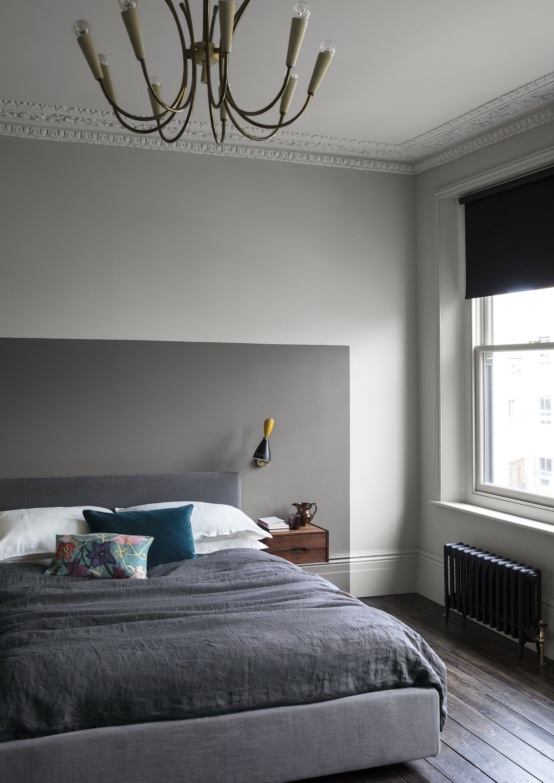 bedroom with grey