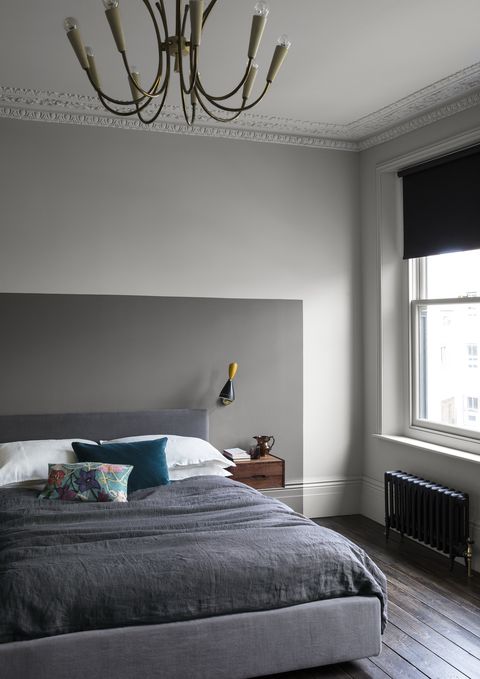 26 Grey Bedroom Ideas, What To Put Behind Headboard Keep From Hitting Wall
