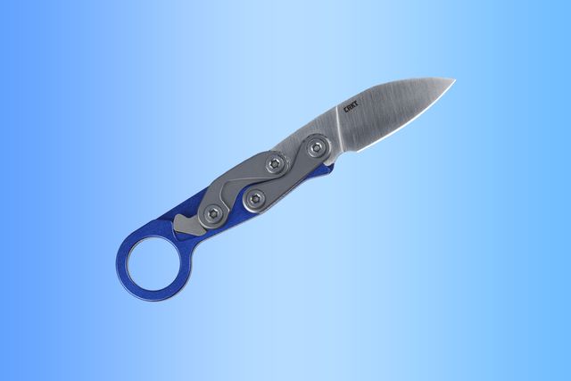 crt provoke edc knife on a blue gradient background