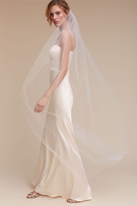 Wedding dress, Gown, Bridal accessory, Dress, Clothing, Veil, Bridal party dress, Bridal clothing, Shoulder, Bridal veil, 