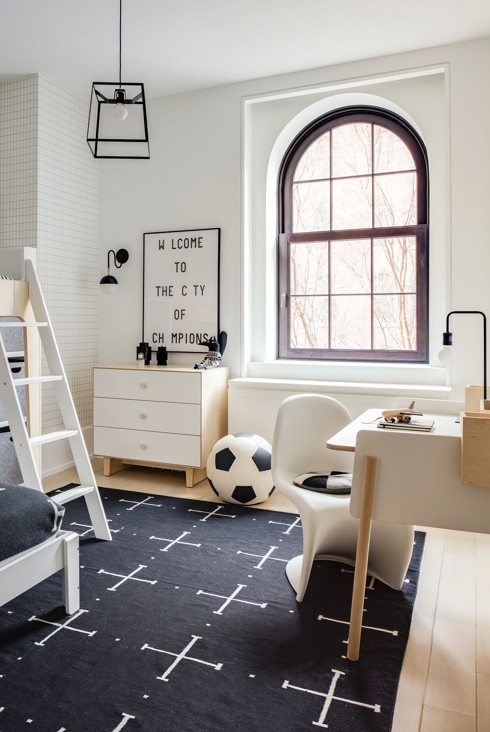 boys grey and white bedroom