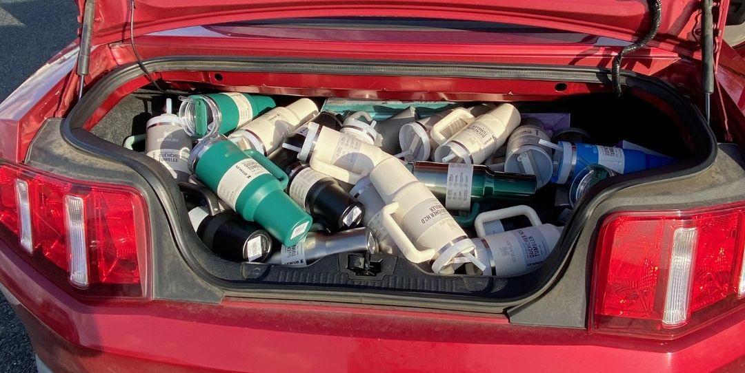 Mustang Driver Arrested for Allegedly Stealing $2,500 Worth of Viral Stanley Tumblers