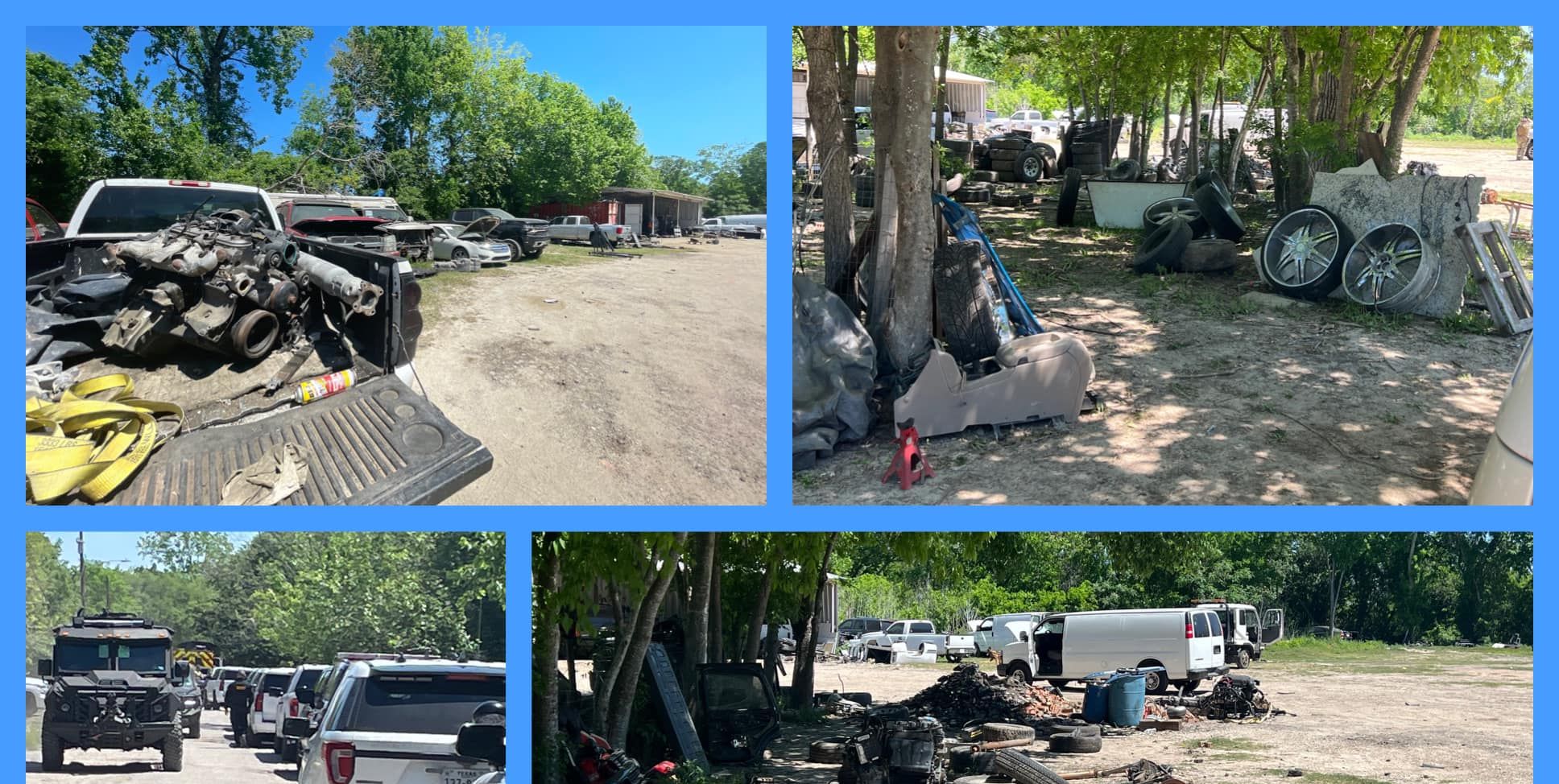 $1 Million Worth of Stolen Vehicles Recovered in Texas 'Chop-Shop' Bust, 3 Arrested