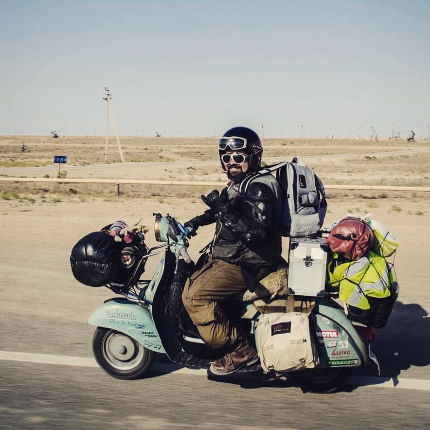 This Man Rode Around the World in 80 Days on a Trio of Motor Scooters