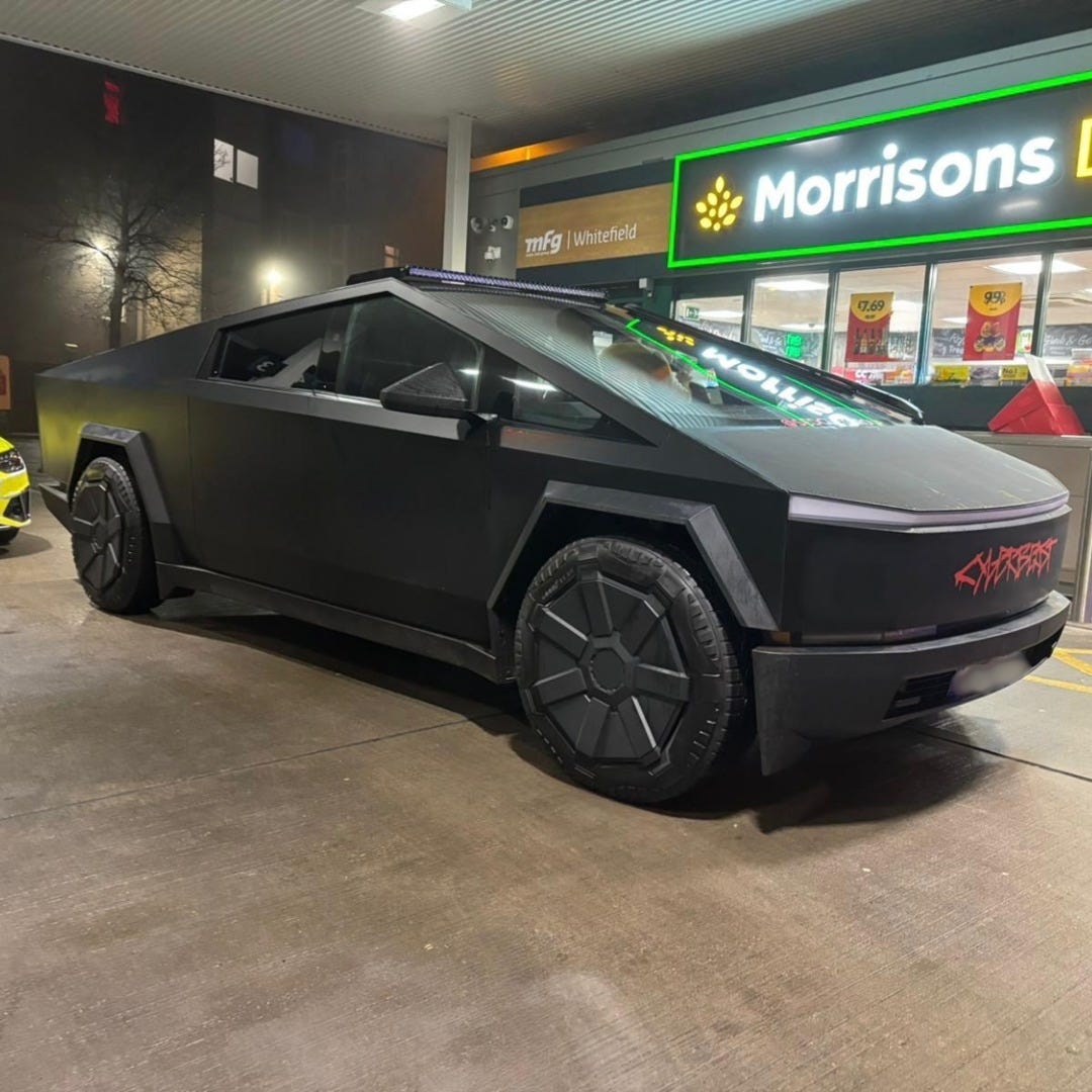 Illegal Tesla Cybertruck Driving Around Great Britain Seized by Police