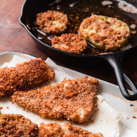 Pan-Seared, Pecan-Crusted Fish with Fried Green Tomatoes