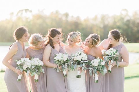 Bride, Photograph, Gown, Dress, Flower Arranging, Floral design, Ceremony, Bridal clothing, Wedding dress, Bouquet, 