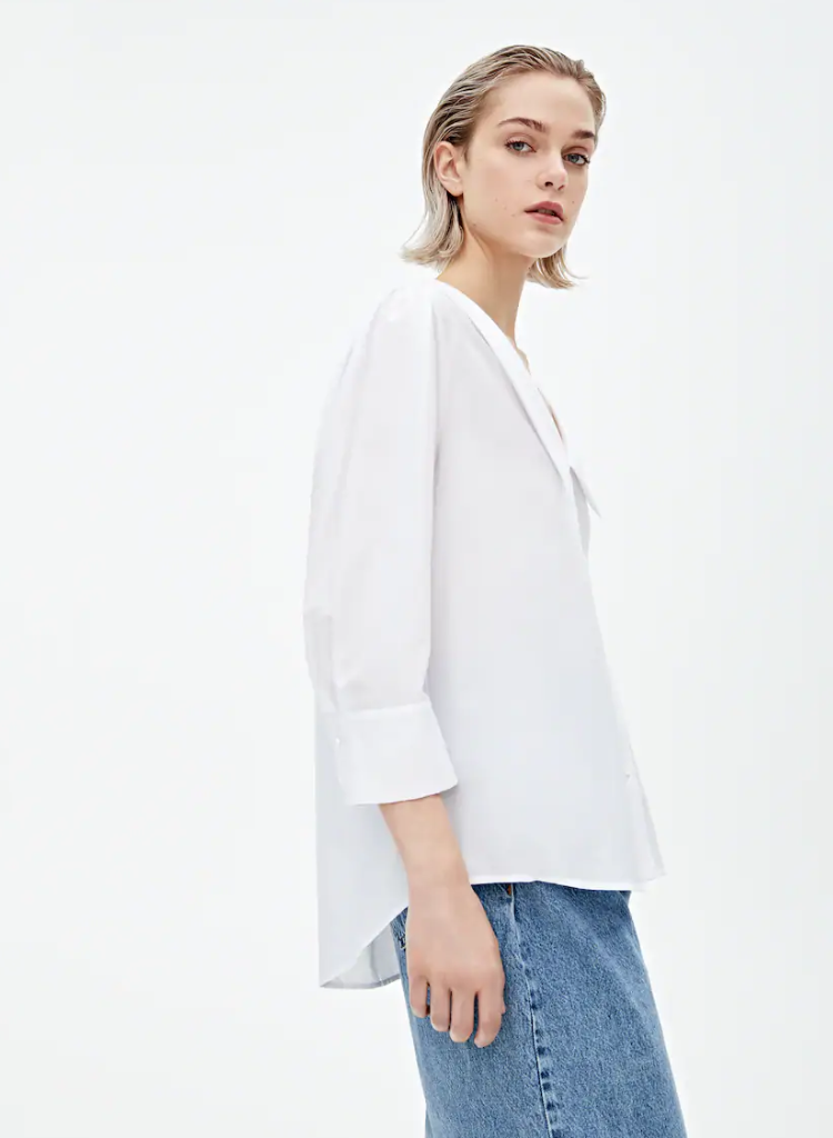 camisa blanca pull and bear