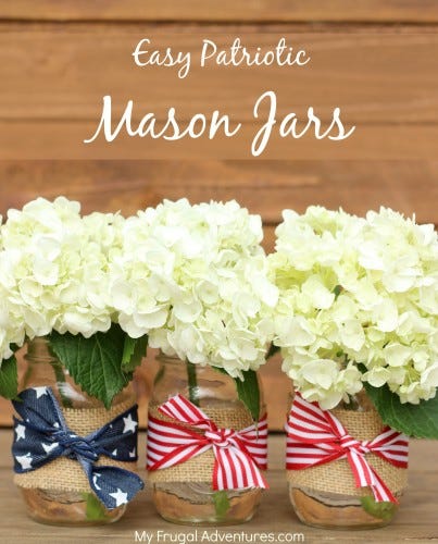 4th of july crafts mason jar vases