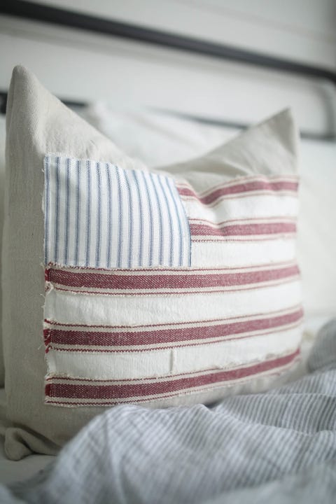 4th of july crafts flag pillow cover